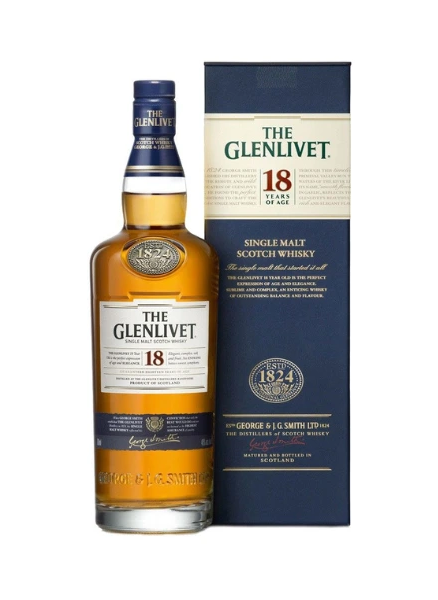 The Glenlivet 18 Years Old bottle