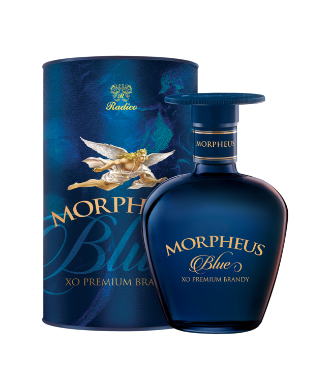 Morpheus Blue Brandy bottle
