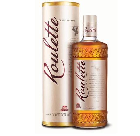 Roulette Brandy bottle
